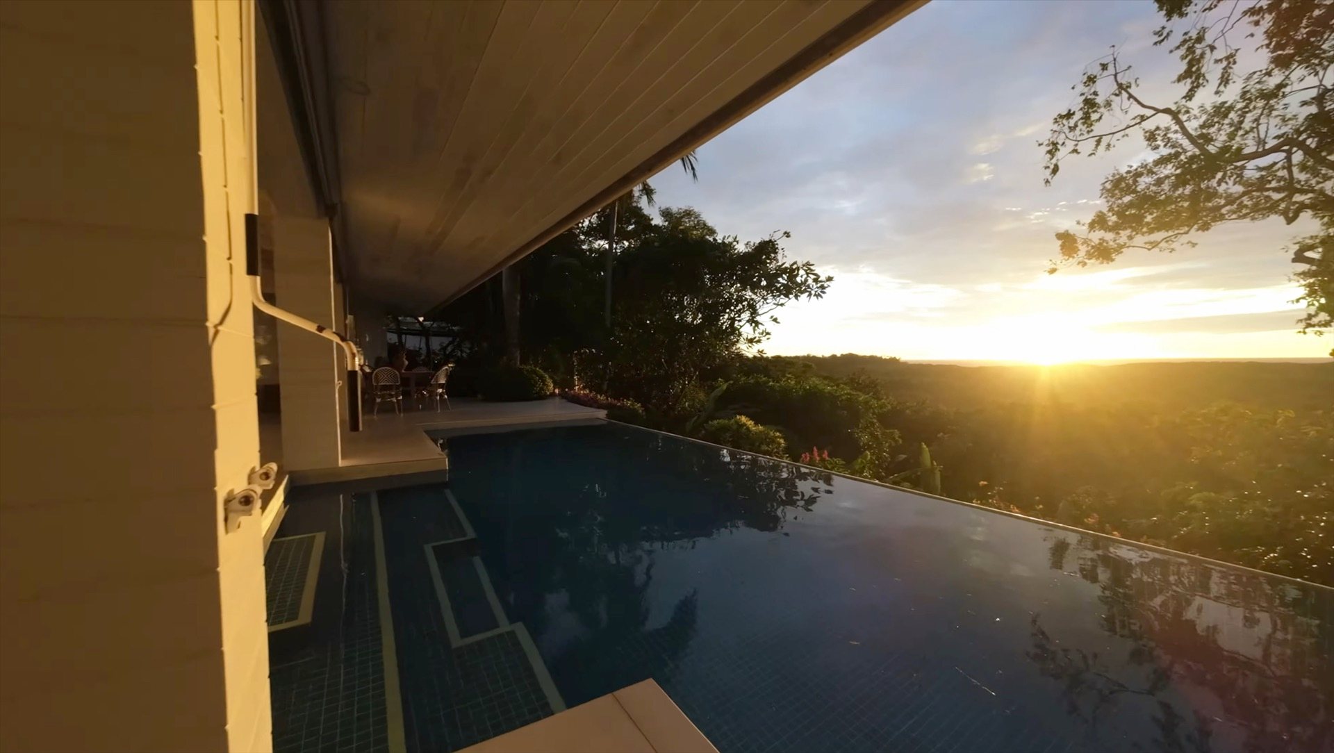 Infinity pool at sunset